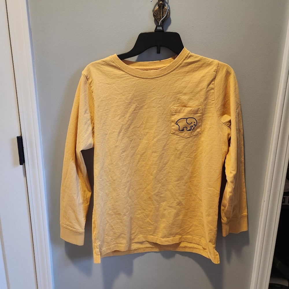 Ivory Ella Women’s Long Tshirt Yellow Cheetah Medium Cotton